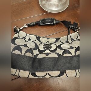 Coach Black and Tan Shoulder Bag